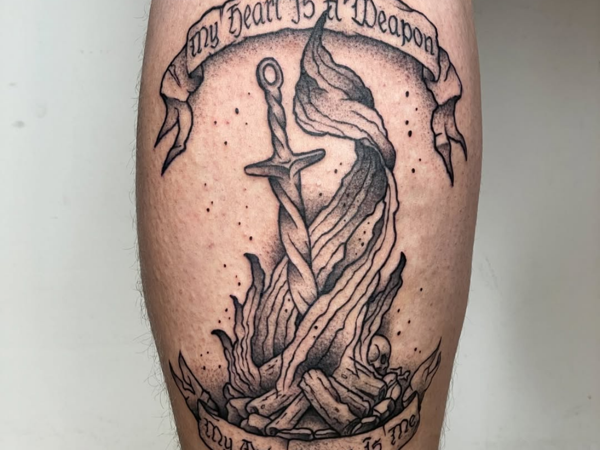 Bonfire Tattoo Dark Souls Wade